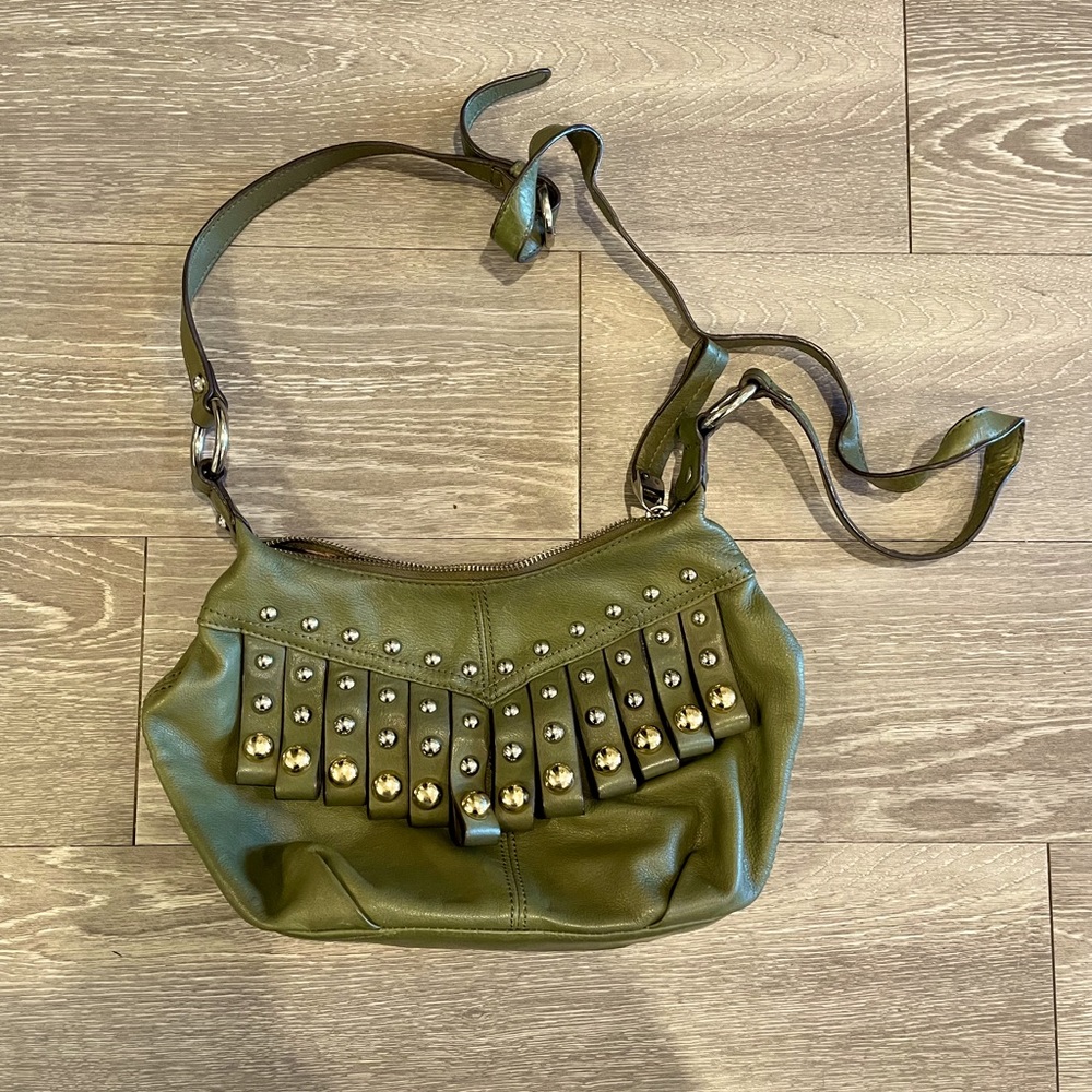 B. Makowsky Fringed & Studded Bag